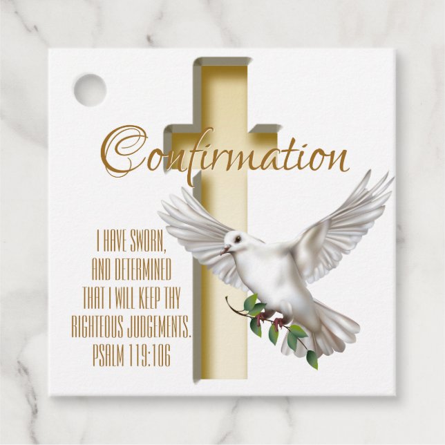 Dove Cross Geschenkanhänger (Vorderseite)