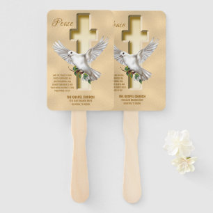 Dove Cross Personalisiert Scripting Verse Church Fächer