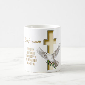 Dove Cross Scripture Bestätigung Taufe Kaffeetasse