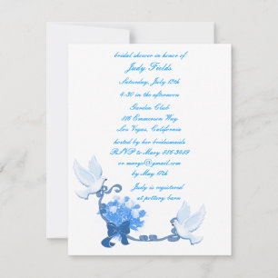 Dove Custom Bridal Dusche Einladungen