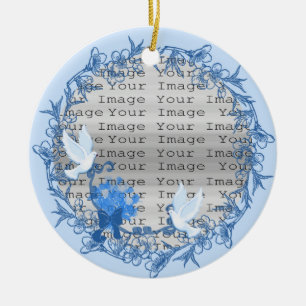 Dove Custom Round Ornament