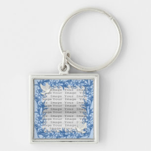 Dove Custom Square Wedding Key Chain Schlüsselanhänger