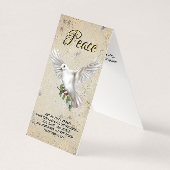 Dove de la paix Scripture personnalisée Verse (Front)