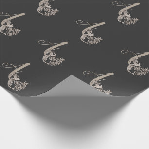 Dove Elegant Monogram Initial A Geschenkpapier