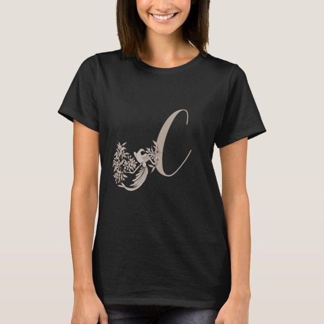 Dove Elegant Monogram Initial C T - Shirt (Vorderseite)