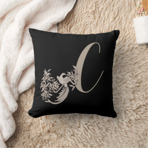 Dove Elegant Monogram Initiale C Kissen