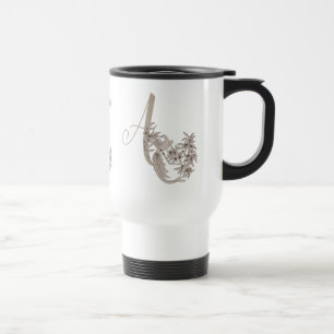 Dove Elegant Monogramm Anfangsbuchstabe A Personal Reisebecher
