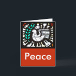 Dove — Frieden mit Shakespeare Feiertagskarte<br><div class="desc">Wünschen Sie Ihren Lieben "Gesundheit,  Frieden und süße Inhalte" in dieser Ferienzeit. Mit einem Foto eines Buntglasbildes einer Taube versehen,  löst diese Karte Gefühle von Ruhe und Liebe aus. Alles auf dieser Karte kann modifiziert werden. Machen Sie es sich selbst,  indem Sie es anpassen!</div>