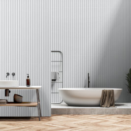 Dove Gray 2 Zoll breiter Metzgerstreifen Tapete