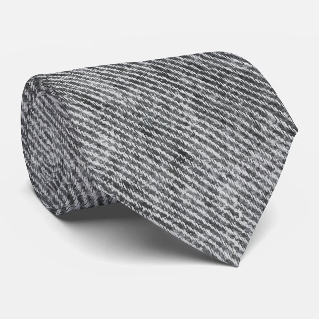 Dove Gray Denim Pattern Krawatte (Gerollt)