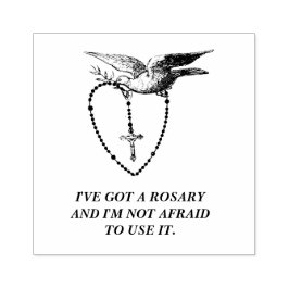 DOVE HALTEN ROSARY CATHOLIC PRAYER JUNGFRAU MARY GUMMISTEMPEL
