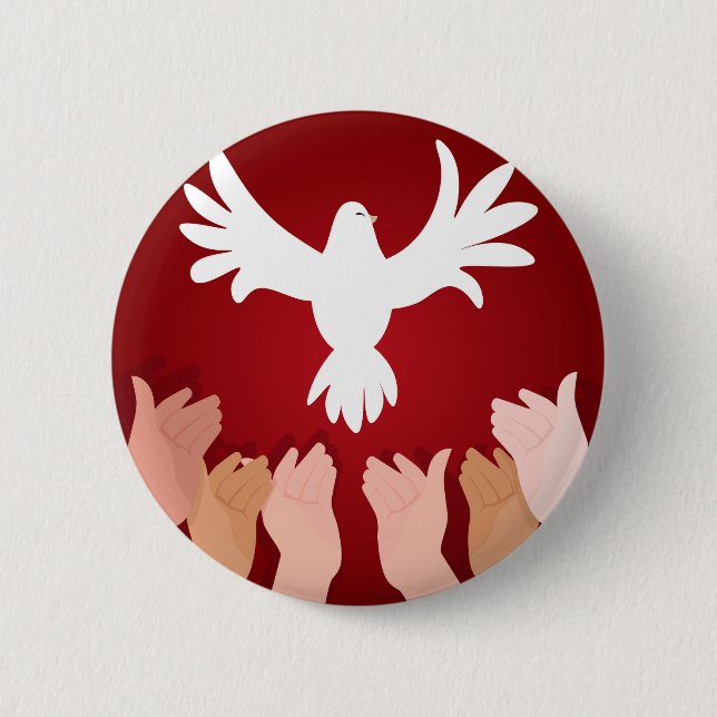 Dove Heiliger Geist Pentecost Button (Vorderseite)