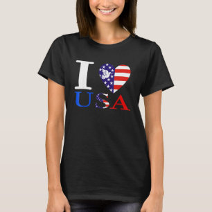 Dove I Heart Usa I Liebe Usa America Patriotic 4. T-Shirt