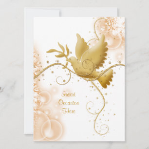 Dove in Wirbel katholische Hochzeit Einladung