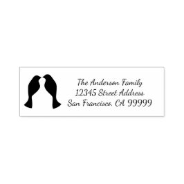 Dove Love Birds - Selbstfarbige Briefmarke Permastempel