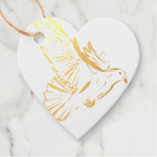 Dove Love Gold Herz Geschenkanhänger
