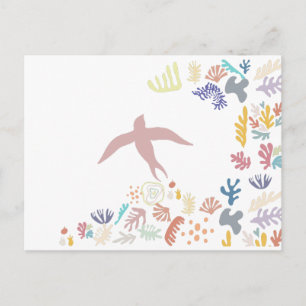 Dove Matisse Art Elemente  Einladungspostkarte
