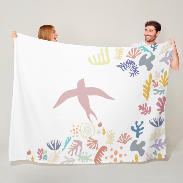 Dove Matisse Art Elemente Fleecedecke (Beispiel)
