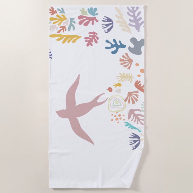 Dove Matisse Art Elements Strandtuch (Vorderseite)