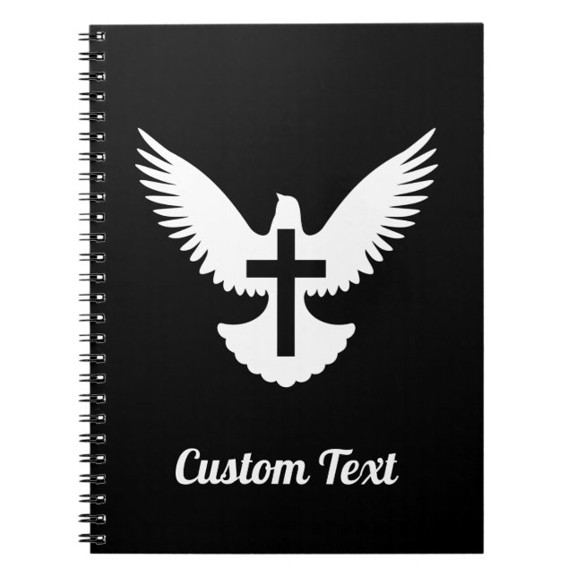 Dove mit Cross Notebook Notizblock (Vorderseite)