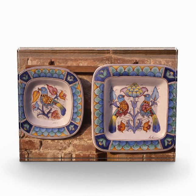 Dove Muster auf der traditionellen Posterplakette Fotoblock (Vorderseite)