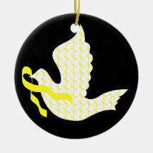 Dove of Hope Yellow Ribbon - Hodenkrebs