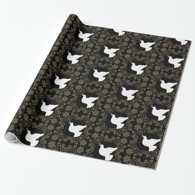 Dove of Peace Christmas Holiday Geschenkpapier (Ungerollt)
