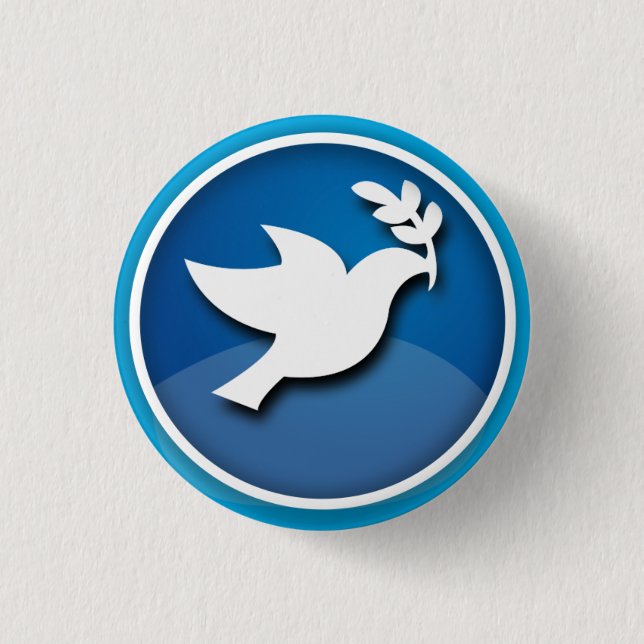 Dove of Peace Design - Button (Vorderseite)
