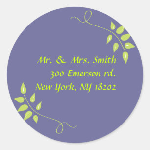 Dove of Peace Leaf Wedding Reply Sticker Siegel