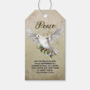 Dove of Peace Personalisiert Scripture Verse Geschenkanhänger