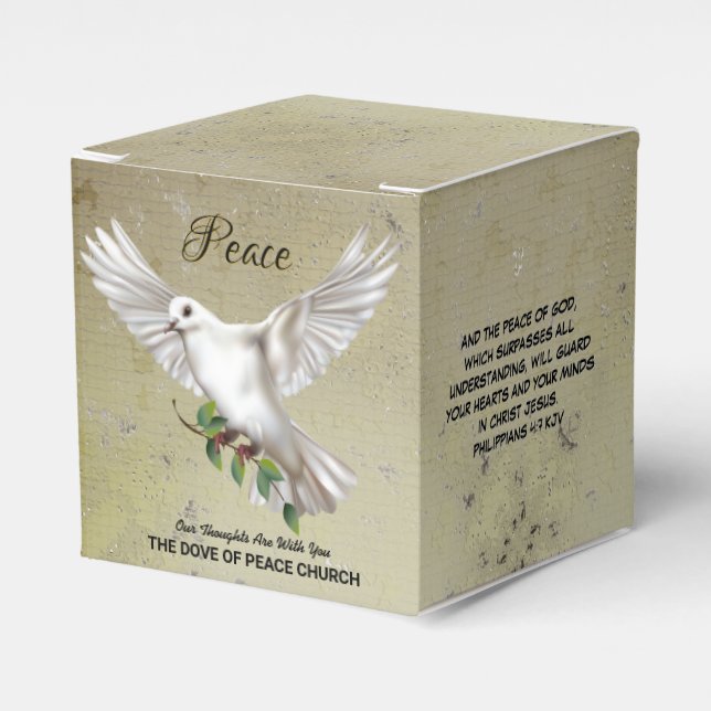 Dove of Peace Personalisiert Scripture Verse Geschenkschachtel (Vorderseite)