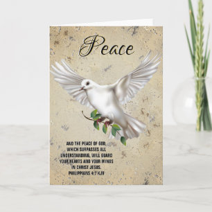 Dove of Peace Personalisiert Scripture Verse Karte