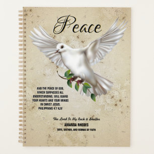Dove of Peace Personalisiert Scripture Verse Planer