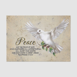 Dove of Peace Personalisiert Scripture Verse Seidenpapier