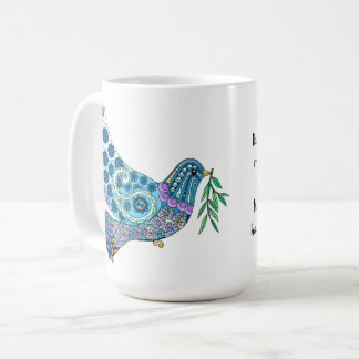 Dove of Peace w Verse von John 16:33 Kaffeetasse