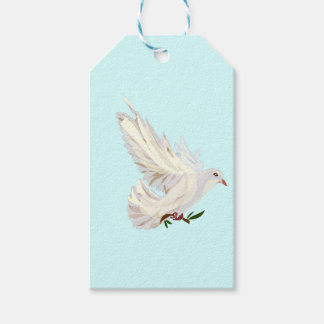 Dove & Olivenzweig-Aufkleber Geschenkanhänger
