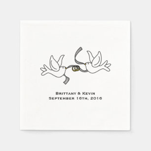 Dove Pair Personalisierte Entsorgungspapier Napkin Serviette
