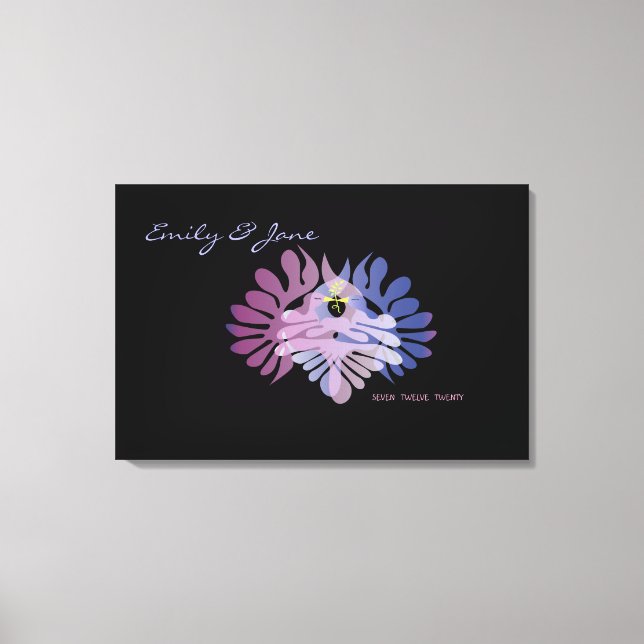 Dove Peace B'nai Bat Mitzvah Sign in Board Leinwanddruck (Vorderseite)