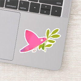 DOVE, PEACE SYMBOL STICKER