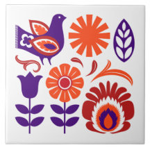 Dove Polish Folk Tile