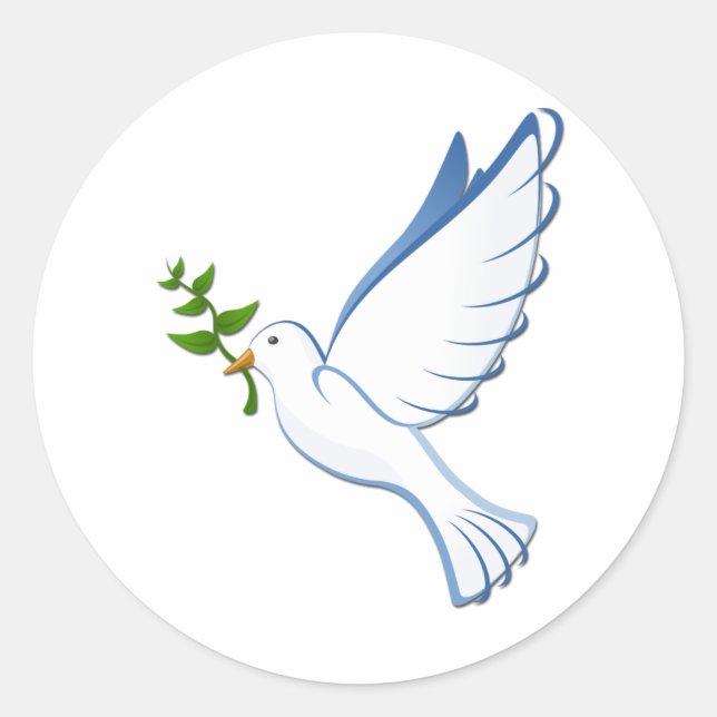 Dove Runder Aufkleber (Vorderseite)