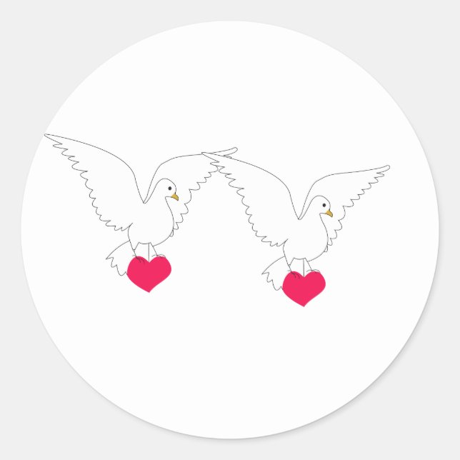 Dove Runder Aufkleber (Vorderseite)