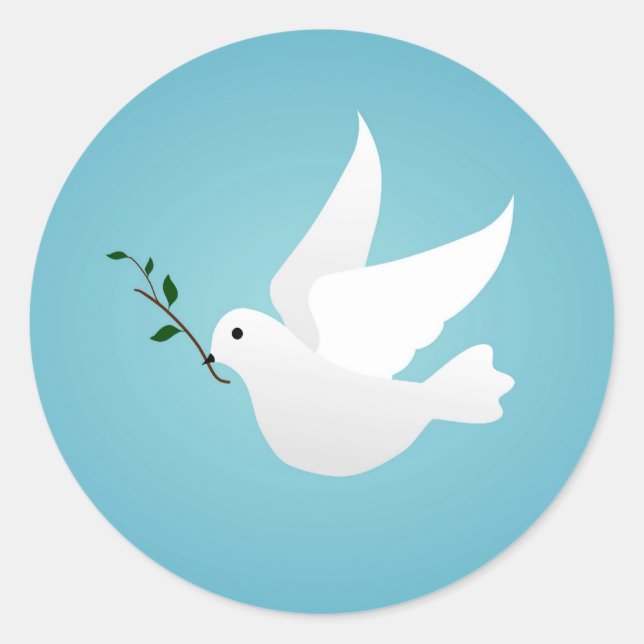 Dove Runder Aufkleber (Vorderseite)