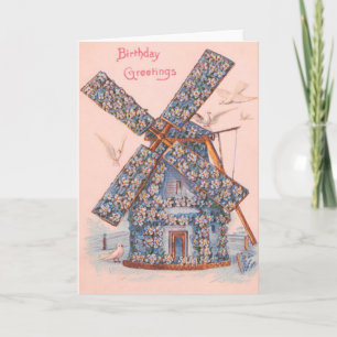 Dove Vergget-Me-Not Windmill Karte