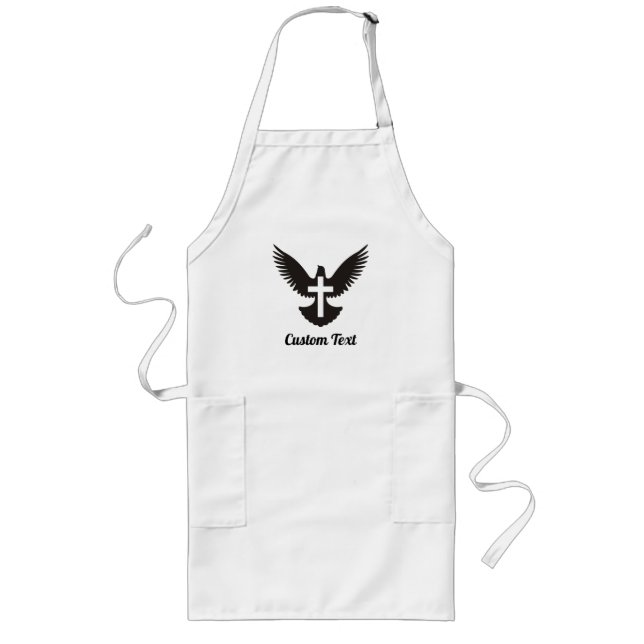 Dove with Cross Long Apron Lange Schürze (Vorne)