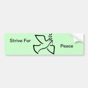 Dove World Peace Symbol Quote Bird Olive Branch Autoaufkleber
