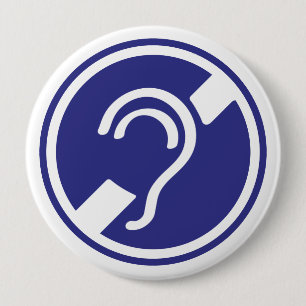 Doven, Dornhai, Doofheide, Gehoorverlies geteken Button