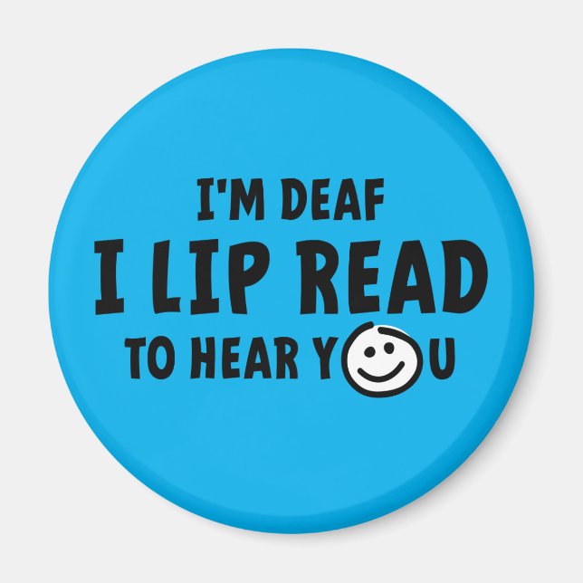 Doven, Schlafthorend, Doofheid, gebaren taal Magnet (Vorne)