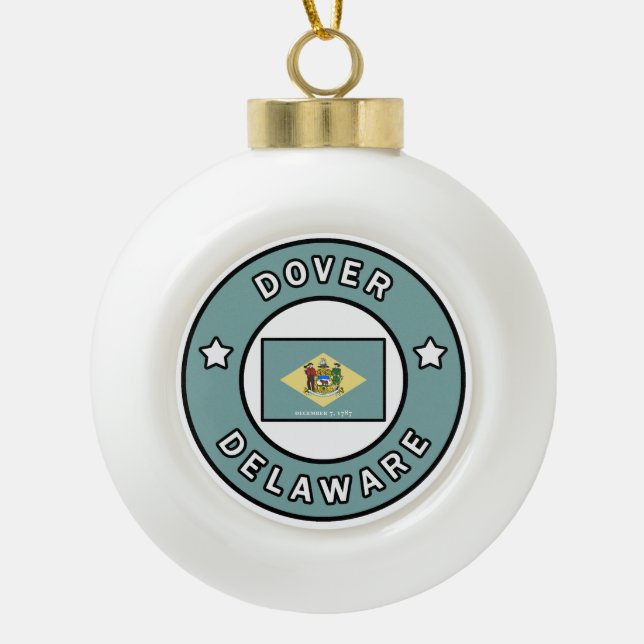 Dover Delaware Keramik Kugel-Ornament (Vorderseite)
