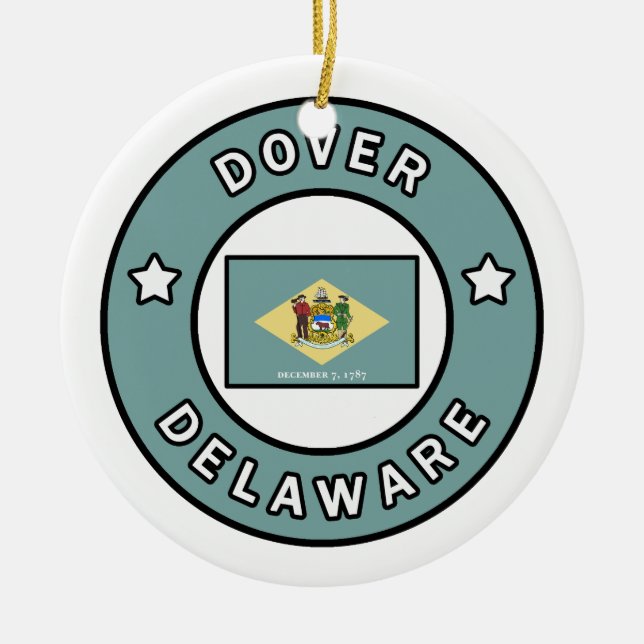 Dover Delaware Keramik Ornament (Vorne)